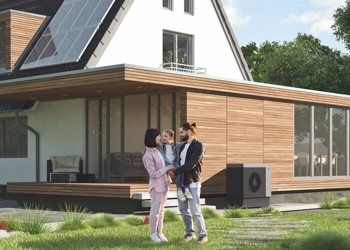 Einfamilienhaus mit Wärmepumpe